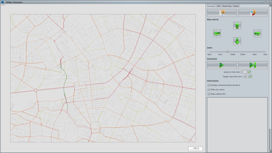 Open Street Map of Berlin loaded in simulator