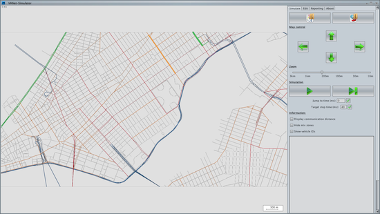 Open Street Map of New York loaded in simulator